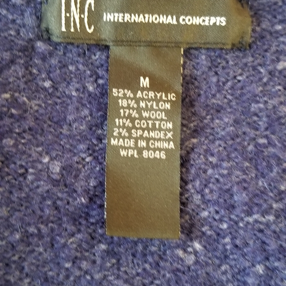 INC International Concepts Dark Blue Ruffled Cardigan Size L - Picture 5 of 6